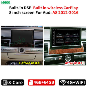 Lecteur DVD de voiture Krondo Auto View Share 8 pouces Lecteur multimédia Android pour voiture GPS Radio pour Audi A8 2012-2018 Navigation automobile IPS - Product Image 6