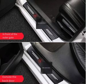 Autocollant de protection de porte en fibre de carbone pour voiture, protection anti-collision de la pédale, autocollant de bande de seuil - Product Image 3