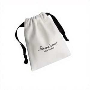 Sac à cordon en toile de coton personnalisé par le fabricant avec impression sérigraphique personnalisable pour le rangement de bijoux et les cadeaux jouets - Product Image 1