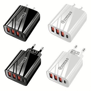 Wholesale 4 USB Charger <b>Type</b> <b>C</b> <b>Adapter</b> Fast Charging Cell Phone Power <b>Adapter</b> for Mobile Phones - Product Image 1