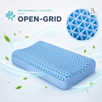 Almohada Cervical YooMeeng de TPE con Forma de Onda Refrigerante, Patrones Personalizables, Núcleo de Gel, Soporte para el Cuello, 3-3.5 kg, Antiestática, Antipolvo