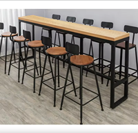 Table de bar moderne en bois de haute qualité avec pieds en métal pour le bureau, la maison, l'hôtel et les centres commerciaux