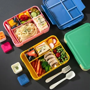 Wholesale 1330ML Kids <b>Lunch</b> <b>Box</b> With Tableware Sauce Portable Divided Oven Bento Leakproof Food Container for Back to School - Product Image 6