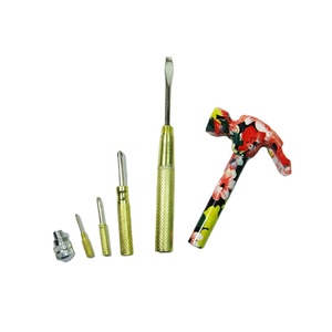 ค้อนอเนกประสงค์ 6 in 1 พร้อมไขควง ลายดอกไม้สีสันสดใส ด้ามจับโลหะสีทอง ราคาส่งถูก - Product Image 1