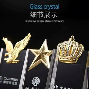 Trophées en verre vierges Wangzhe en gros, prix abordable, trophées personnalisés en forme d'étoile pour cadeaux souvenirs - Product Image 5
