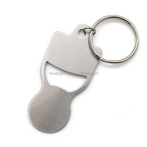 Stainless Iron Shopping Cart Remover Keychain for Supermarket AUD DOLLAR EURO POUND Token Coin Release Key Chain - Product Image 5