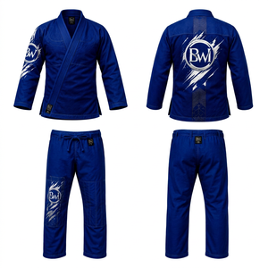 Kimono de BJJ BWI Blanco, 100% Algodón, Unisex, Corte Holgado, Transpirable, Antiencogimiento, 460g, Impresión por Transferencia de Calor, Logotipo Personalizado - Product Image 1