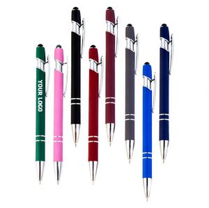 Stylo Bille Tactile Universel 2-en-1 Promotionnel pour Tablette et Téléphone avec Stylet, Pointe Métallique, Logo Personnalisé - Product Image 1