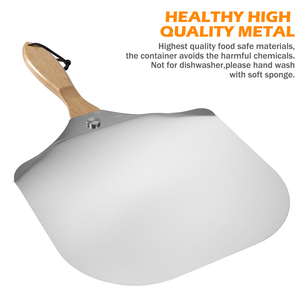 Manjia Pelle à <span class=keywords><strong>pizza</strong></span> en aluminium et métal BFJM489 <span class=keywords><strong>Spatule</strong></span> à <span class=keywords><strong>pizza</strong></span> tournante pour four avec manche en bois pliable - Product Image 5