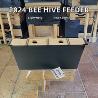 2024 Neuer 6er-Set Kunststoff- und Holz-Bienenstockrahmen-Fütterer in Schwarz mit Deckel für Imkerei-Werkzeug und Landwirtschaftliche Nutzung