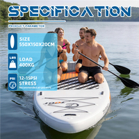 SUP gonflable géant à pédales, écologique et portable pour une utilisation familiale sur les lacs et les rivières