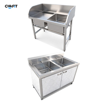 Évier de cuisine commercial en acier inoxydable personnalisé CFT certifié NSF - Surface résistante à la corrosion et antidérapante, charge de 500 kg/m