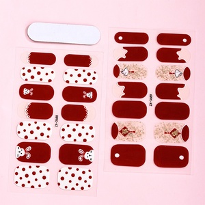 Enveloppes à <span class=keywords><strong>ongles</strong></span> en gel 3D en forme de cœur <span class=keywords><strong>Semi</strong></span>-durcies Longue durée Style japonais à la mode Bandes à <span class=keywords><strong>ongles</strong></span> en gel avec lumière UV - Product Image 4