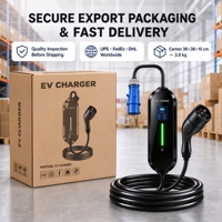 Chargeur EV portable pour câble Type 2, 7 kW, 32 A, 3P, avec contrôle Wi-Fi via application, prise CEE, garantie 24 mois, 5 m