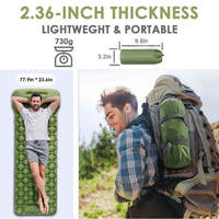 Nouveau tapis de couchage de camping gonflable ultraléger avec pompe à pied intégrée, matelas pneumatique compact léger meilleur tapis de couchage