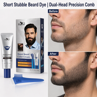 Crème colorante pour barbe noire naturelle sans ammoniaque, marque privée, pour hommes, teinture pour moustache grise, fabrication directe en usine OEM