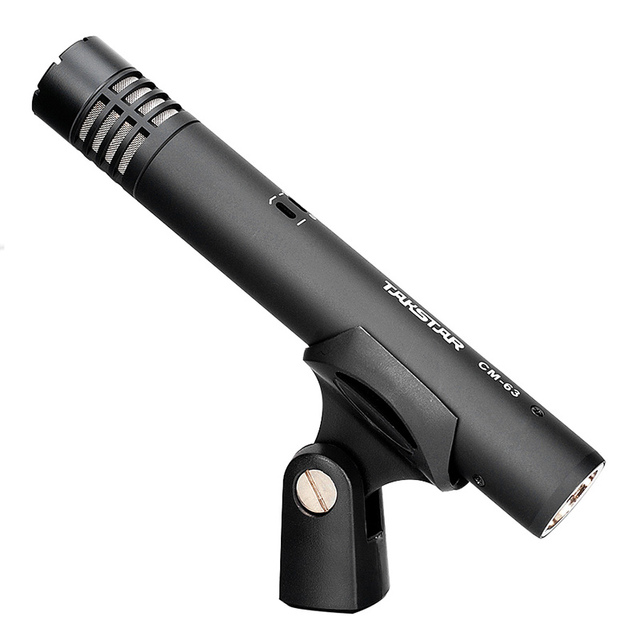 For Takstar CM63 Professional Cardioid Dynamic Drum Microphone 48v Power Supply Karaoke Instrument for Stage Performance Desktop
