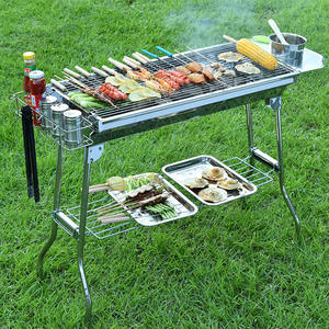 Panier de rangement en acier inoxydable 33x8.5x5.6cm pour support d'outils de barbecue de camping, design moderne et simple - Product Image 4