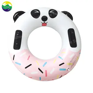 LC Nhà Máy Hot Panda Donut Bơi Vòng Pvc Bơi Inflatable Ống