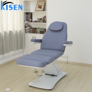 KISEN Massage <b>Table</b> SPA Bed Rotating Electric Facial Synthetic Leather Treatment Bed 1/2/ Motors Beauty Health <b>Chair</b> Medical Bed - Product Image 1