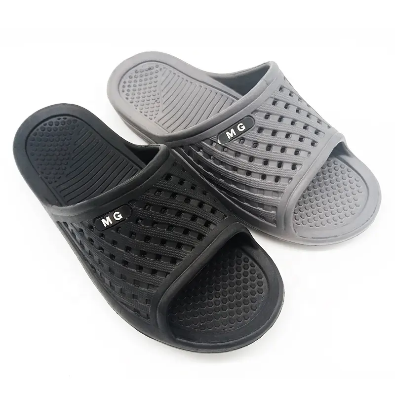 Wholesale OEM Custom Black Slides Mens Sandal Slides Slippers Flat Outdoor Summer Beach EVA Slippers Shoes for man