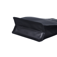 Sachet de café à fond plat imprimé sur mesure avec valve et fermeture éclair en papier kraft 250G pour l'emballage de grains de café et de thé