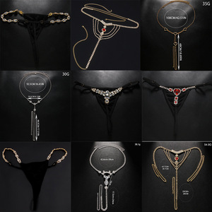 Cadenas de cuerpo unisex con diamantes de imitación y pedrería, con hebilla de aleación, accesorios para discoteca, las más vendidas transfronterizas. - Product Image 4