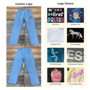 Automne hommes 400Gsm polaire cordon survêtement pantalons de survêtement haute qualité taille élastique vêtements de sport personnalisé blanc broderie en vrac - Product Image 2