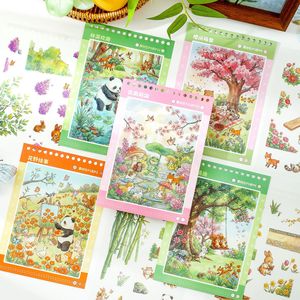 37 Stickers Per Pack Hanano Eharu 1.0 Series Scenery Sticker <b>Book</b> Children's 3D Sticker <b>Book</b> - Product Image 4