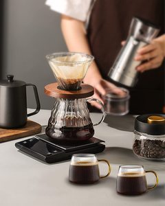 Giá Rẻ Giá Dọc Sọc Uống Cốc Thủy Tinh Quá Khổ Cá Nhân Glass Tea Cup Với Màu Vàng Xử Lý - Product Image 5