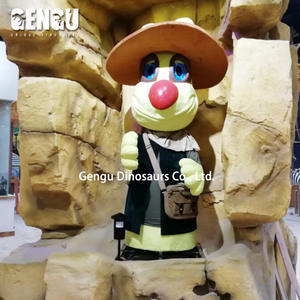 Fait à la main mignon Animatronic dessin animé <span class=keywords><strong>renard</strong></span> modèle intérieur en métal intérieur pour centre commercial aéroport public garderie école maternelle - Product Image 3