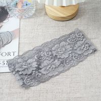Bandeau en dentelle HZM-61272 pour femmes, bandeau extensible, accessoires pour cheveux, fleurs vintage, maquillage, fait main