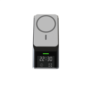 Cargador Inalámbrico 6 en 1 de 15W con Reloj Digital, Estación de <span class=keywords><strong>Carga</strong></span> Rápida para iPhone 16, 15, AirPods y <span class=keywords><strong>Apple</strong></span> <span class=keywords><strong>Watch</strong></span> - Product Image 3