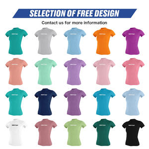 Chemises <span class=keywords><strong>de</strong></span> compression unisexes à séchage rapide pour la protection solaire, manches courtes, personnalisées pour le surf, la natation, le paddle board, la plage, les sports nautiques, rash guard - Product Image 3