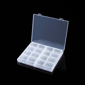 Jewelry Storage Box 16 Compartments Transparent PP Desktop Organizer for <b>Nail</b> Art Tools and Accessories - Product Image 2