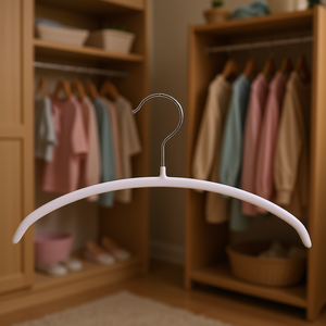 Ensemble de 2 cintres pour robes d'enfants en plastique monobloc - Conception circulaire - Rangement de vêtements gain de place pour placard - Pour utilisation - Product Image 3