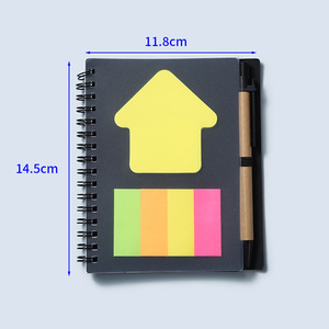 Bloc de notas creativo ecológico de Venta caliente Cuaderno de cubierta de papel Kraft combinado con encuadernación en bobina y bolígrafo - Product Image 6