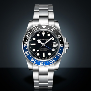 Montre de plongée SEIKO MOD Dropship, version haute performance, 120 clics, lunette argentée, bracelet Oysterband noir, acier inoxydable 316L, résistance à l'eau 50 bars - Product Image 2