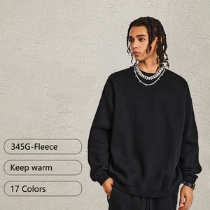 <span class=keywords><strong>Felpa</strong></span> <span class=keywords><strong>Oversize</strong></span> Roregal da Uomo, Collezione Autunno/Inverno 2025, Pesante con Fodera in Pile, Tinta Unita con Collo Rotondo - Product Image 2