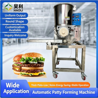 Machine automatique de formage de galettes de hamburger et de nuggets de poulet, équipement de moulage de galettes de viande, moteur de convoyeur, acier inoxydable 304