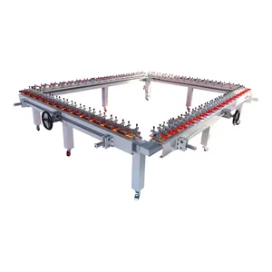 Large Size Customized Double Clamp Silk Screen Printing Mesh Stretching Machine Screen Mesh Stretcher With Worm Driver