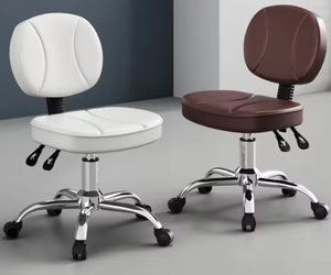 Chaise de beauté et de <span class=keywords><strong>coiffure</strong></span>, chaise pivotante à dossier bas pour nail <span class=keywords><strong>art</strong></span> et <span class=keywords><strong>coiffure</strong></span> avec roulettes élévatrices, chaise de <span class=keywords><strong>studio</strong></span> - Product Image 3