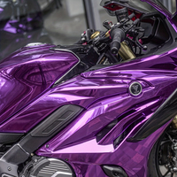 Aurora Purple Glossy Electroplated Finish Scratch Car <strong>Wrapping</strong> <strong>Vinyl</strong> High Quality Mirror Purple Chrome Automotive <strong>Vinyl</strong>
