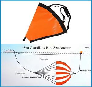 Ventas al por mayor 18 pulgadas 24 pulgadas 32 pulgadas mar ancla deriva calcetín curricán pesca Drogue para aracaídas Kayak pontón inflable velero - Product Image 5