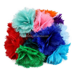 RTS Vente en gros de porte-clés en plumes d'autruche durables en plumes naturelles de couleur douce - Product Image 5
