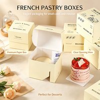 Caja para Pastelitos de Mousse con Logotipo Personalizado, 2 y 3 Pulgadas, Empaque para Pastelería Francesa, Caja de Papel de Grado Alimenticio, Tamaño Personalizado OEM/ODM