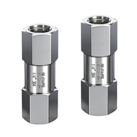 Válvula de Retención en Línea de Baja Presión de Ruptura 1/3 PSI, Rosca Hembra de Acero Inoxidable SS304, Válvula Antirretorno de Aire Comprimido de Alta Presión 6000 PSI