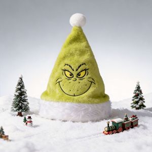 Gorro de <span class=keywords><strong>Grinch</strong></span> Personalizado, Gorro Navideño de Algodón Bordado con Bloques de Color, para Adultos y Niños, Decoración para la Cabeza de 48-50 cm, para Fiestas - Product Image 4