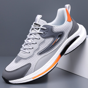 Men Summer Mesh Sneakers Breathable Lightweight Walking Shoes With Rubber Outsole <b>EVA</b> Midsole Fashion Sport Style - Product Image 1