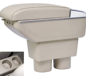 Chine voiture Double couches glisser chargeur USB conception noir pu cuir voiture accoudoir console boîte pour Dong Feng <span class=keywords><strong>E11K</strong></span> - Product Image 2